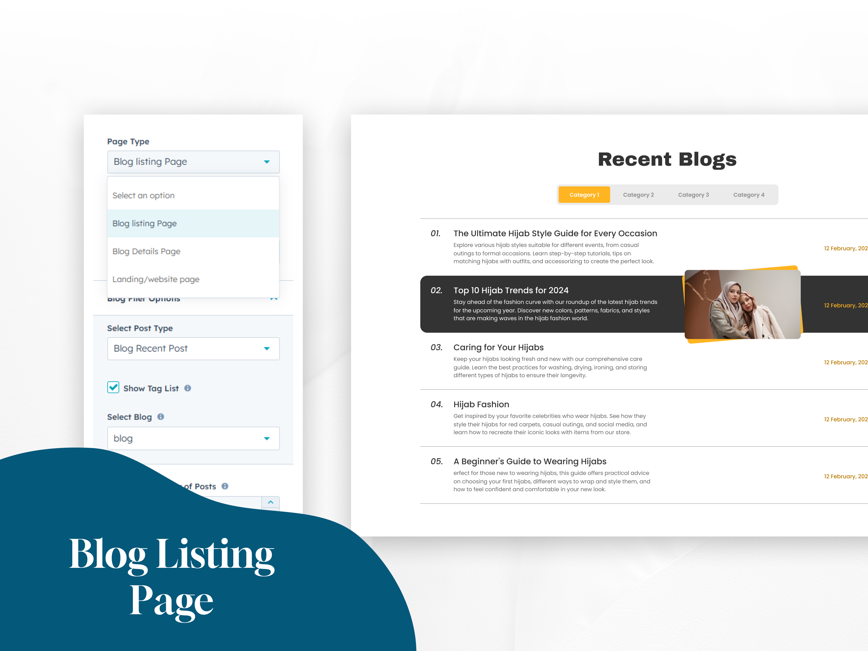 Blog Listing Page Showcase