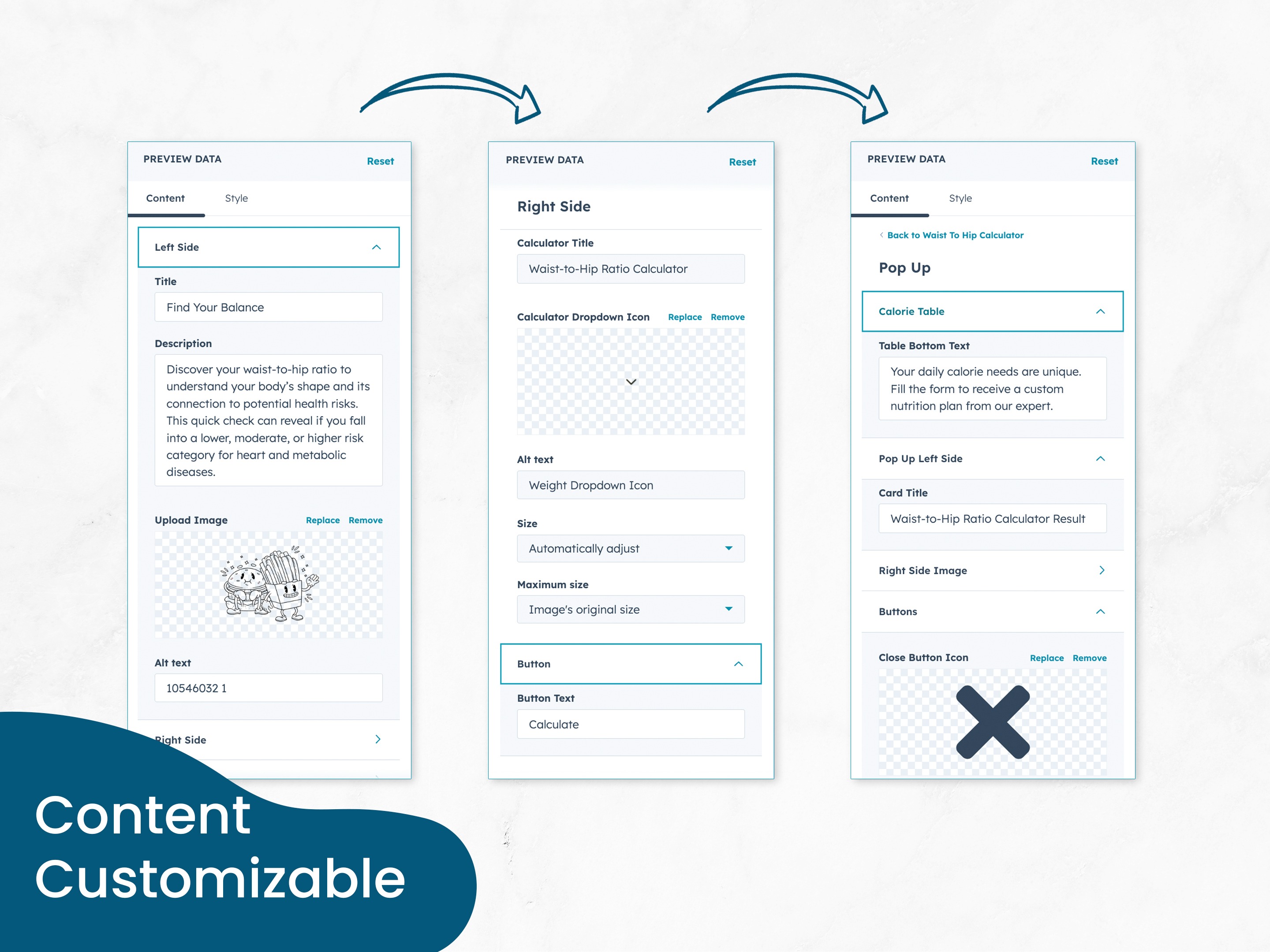 Content Customizable