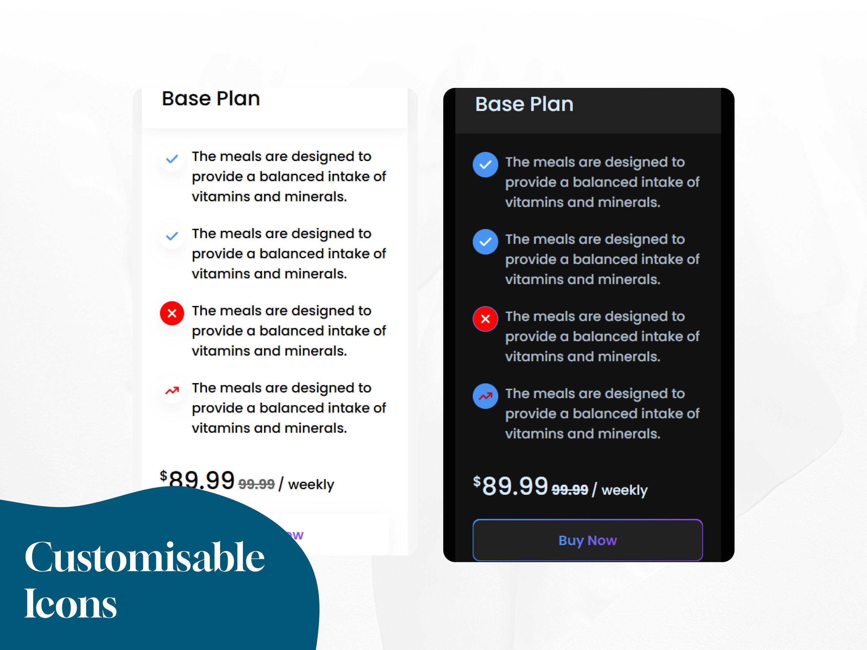 Add Customized and Unlimited Icon with Features