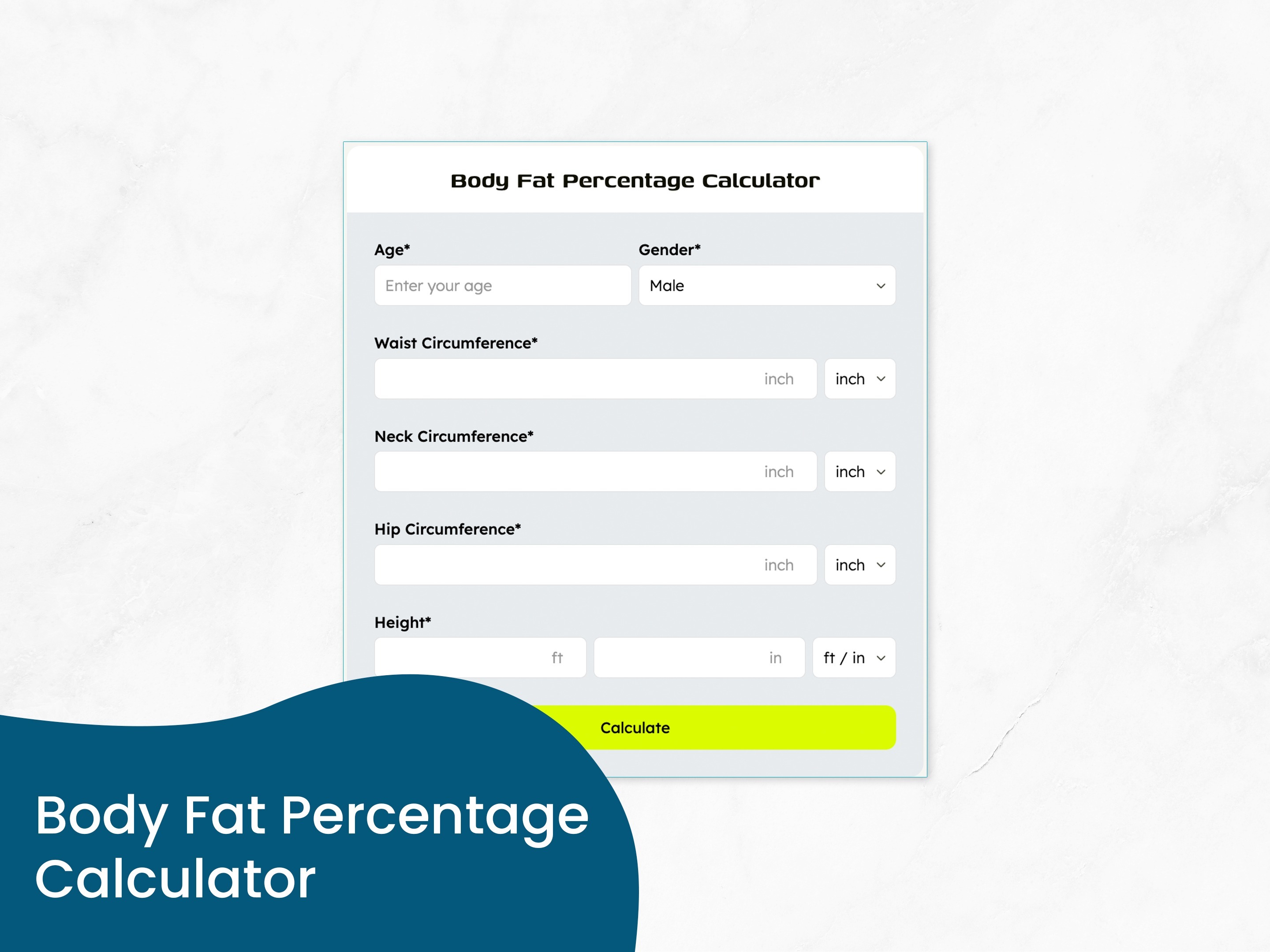 Body Fat Percentage Calculator