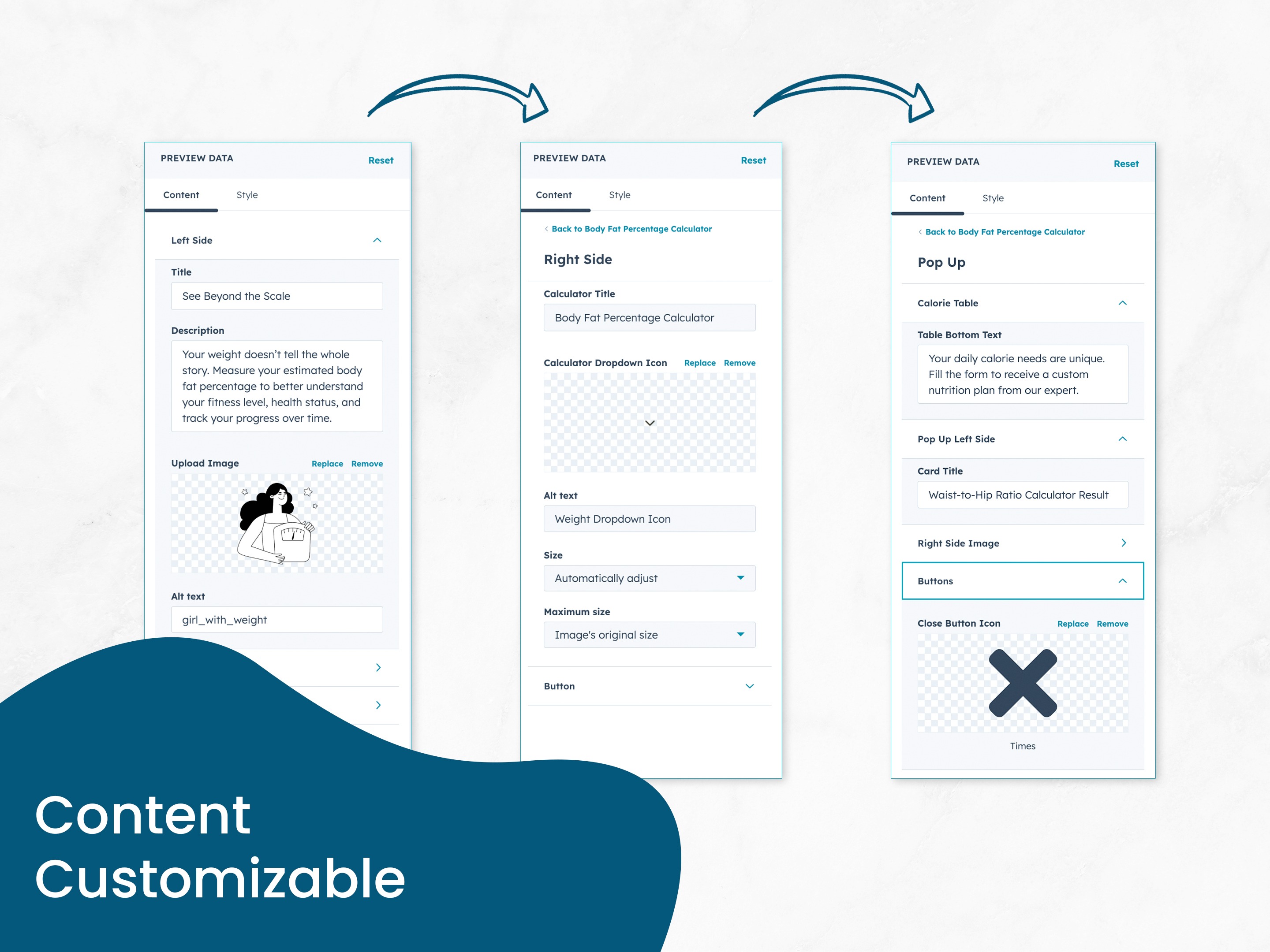 Content Customizable