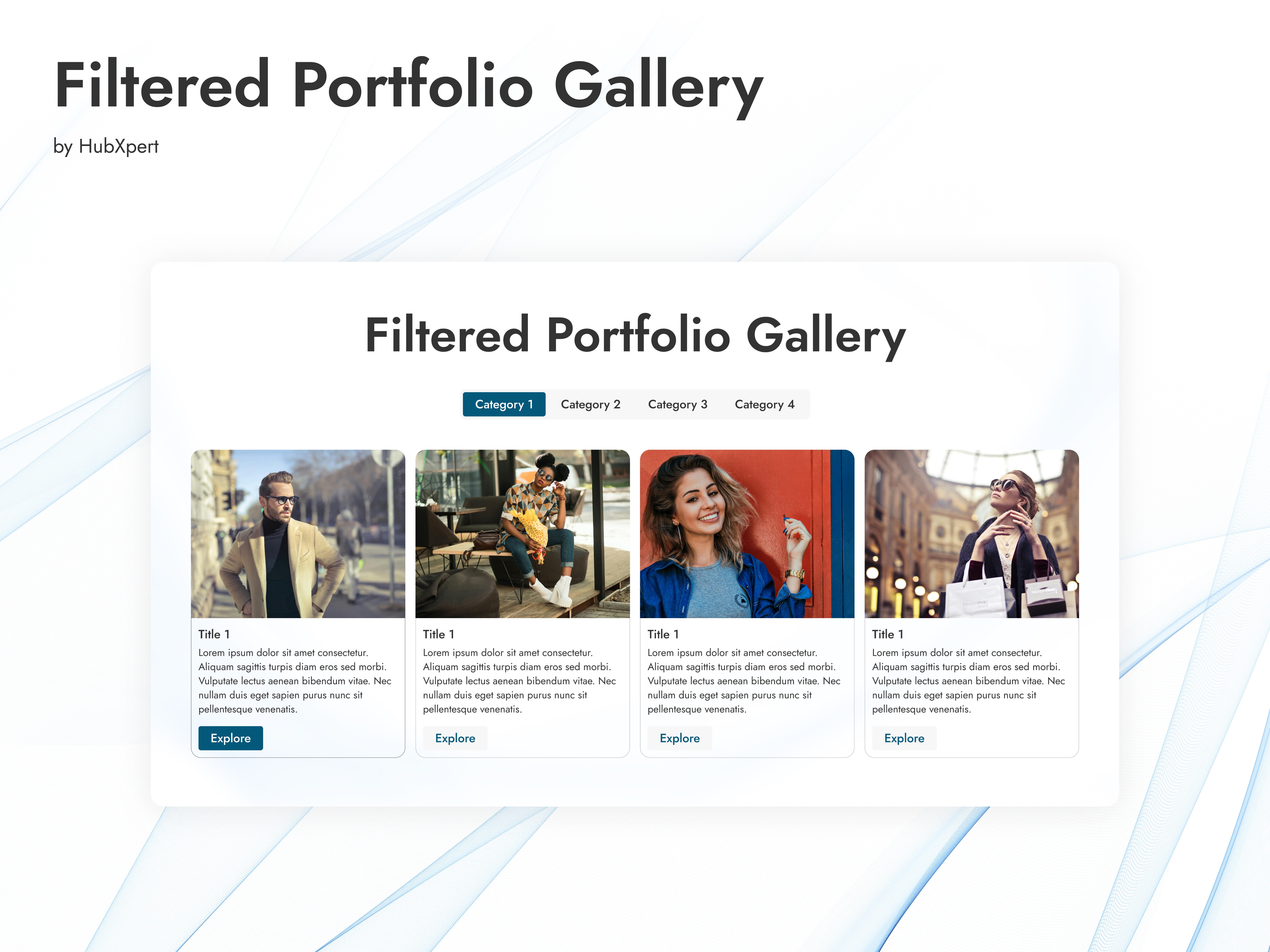 Filtered Portfolio Gallery- Overview